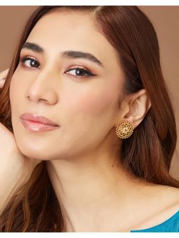 Fabindia - Women Golden Silver Stud Earrings