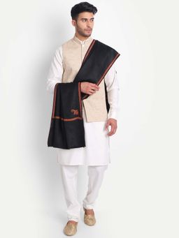 Zamour - Kashmiri Fine Embroidery Men Wool Shawl