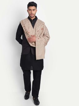 Zamour - Kashmiri Fine Embroidery Men Wool Shawl