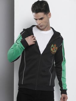 The Indian Garage Co - Men Regular Fit Solid Round Neck Sweatshirt- Black