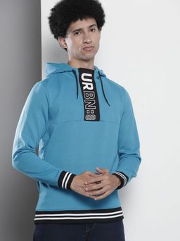 The Indian Garage Co - Men Regular Fit Printed Round Neck Sweatshirt- Blue
