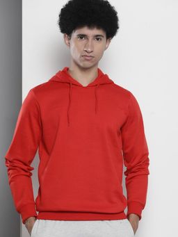 The Indian Garage Co - Men Regular Fit Solid Round Neck Sweatshirt- Red