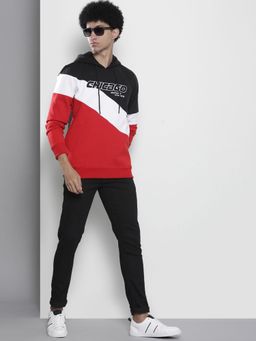The Indian Garage Co - Men Regular Fit Solid Hooded Neck Sweatshirt- Black