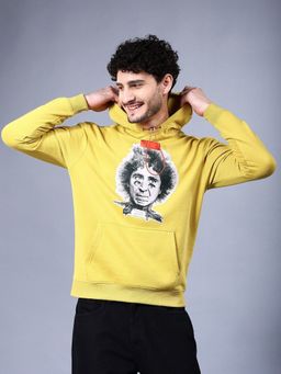 The Indian Garage Co - Men Oversized Printed Hooded- Yellow