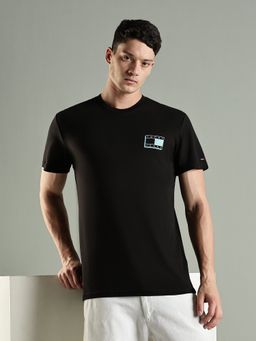 Tommy Hilfiger - Logo Slim Fit Cotton T-Shirt- Black