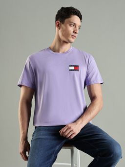 Tommy Hilfiger - Logo Slim Fit Cotton T-Shirt- Purple