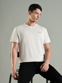 Tommy Hilfiger - Solid Slim Fit Cotton T-Shirt- Beige