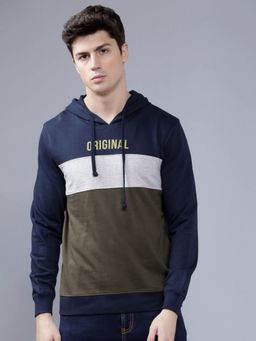 The Indian Garage Co - Men Slim Fit Solid Round Neck Sweatshirt- Multi-Color