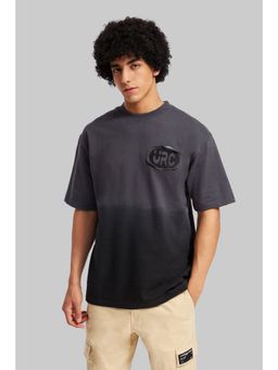 UNDERRATED CLUB - URC Badge Grey Ombre Washed T-shirt- Grey