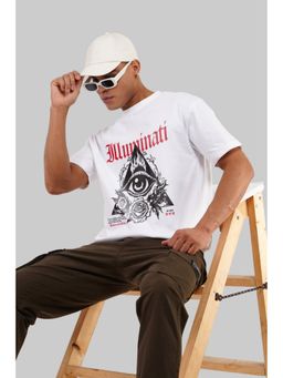 UNDERRATED CLUB - Men Solid Round Neck Tshirt- White