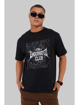 UNDERRATED CLUB - URC Mystery Black Oversized Fit T-Shirt Men- Black