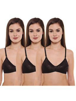 Bodycare - Pack of 3 Perfect Coverage Bra In Black Colour