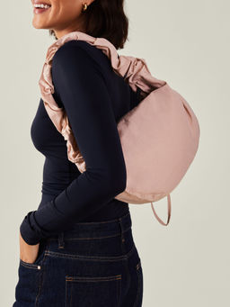 Accessorize London - Women Pink Solid Ruched Strap Shoulder Bag