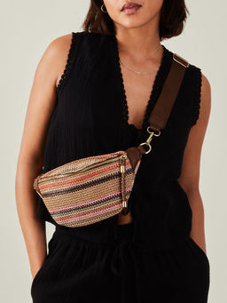 Accessorize London - Women Multi-Color Raffia Crossbody Bags
