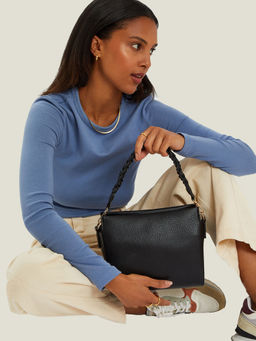 Accessorize London - Women Black Solid Sling Bag