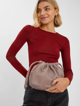 Accessorize London - Women Beige Textured Sling Bag