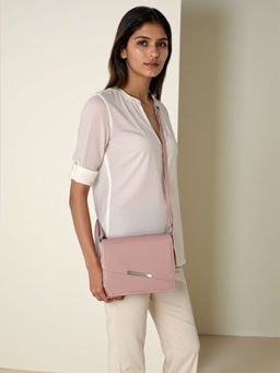 Toteteca - Women Pink Solid Sling Bag