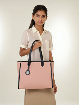 Toteteca - Women Chic Urban Pink Solid Tote Bag