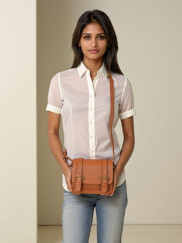 Toteteca - Women Tan Mini Sling Bag