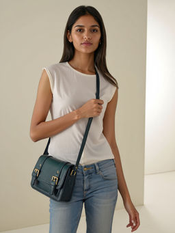 Toteteca - Women Teal Mini Sling Bag