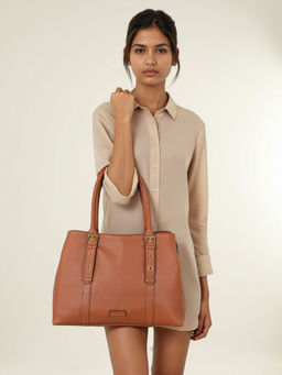 Toteteca - Women Tan Contemporary Shoulder Bag