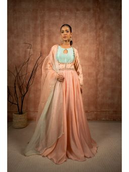 Shreeka - Silk Chanderi Embroidered Anarkali with Pant and Dupatta (Set of 3)