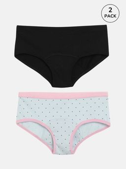 mackly - Multi-Color Solid Leak Proof Panties (Pack of 2)