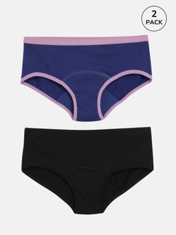 mackly - Multi-Color Solid Leak Proof Panties (Pack of 2)