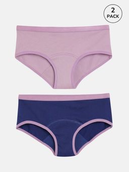 mackly - Multi-Color Solid Leak Proof Panties (Pack of 2)