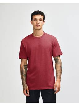 American Apparel - Burgundy Mens Half Sleeves T-Shirt