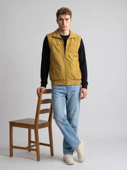 Monte Carlo - Mustard Mens Regular Fit Sleeveless Winter Jacket