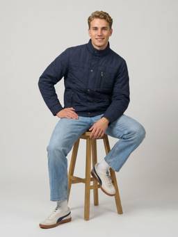 Monte Carlo - Blue Mens Regular Fit Full Sleeve Winter Padded Jacket