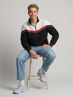 Monte Carlo - Black Mens Regular Fit Full Sleeve Winter Bomber Jacket
