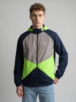 Rock.it - Multi-Color Mens Regular Fit Full Sleeve Detachable Hood Windcheater