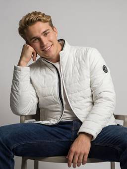 Rock.it - White Mens Smart Fit Full Sleeve Winter Puffer Jacket