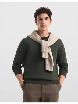 Arrow Sports - Green Men's Solid Regular Fit Sweatshirt