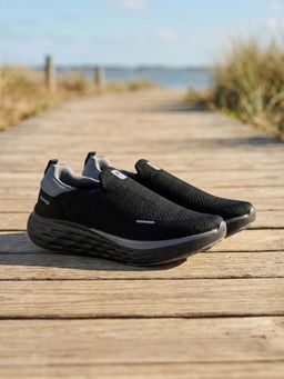 LOTTO - Aero Step Slip On Black Walking Shoes for Men