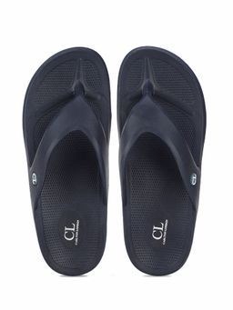 Carlton London - Solid Navy Blue Thong Flip-flops