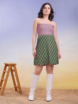 PURVAJA - Women Floral Printed Multi Color Mini Dress