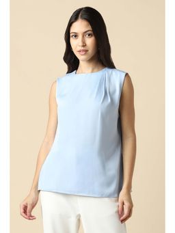 Allen Solly - Women Light Blue Solid Formal Top