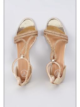 Sana K Luxurious Footwear - Gold Elle Crisscross String Heel Sandals