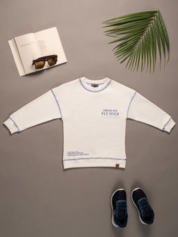 Purple United Kids - Boys White Solid Sweatshirt