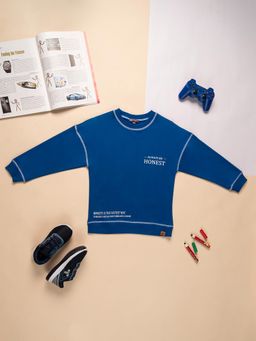 Purple United Kids - Boys Blue Solid Sweatshirt