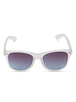 DukieKooky - Kids Transparent Frame & Blue Lens Wayfarer Sunglasses (M)
