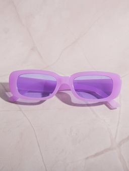 DukieKooky - Kids Purple Lens & Pink Frame Rectangle Sunglasses (M)
