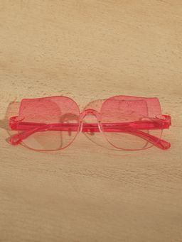 DukieKooky - Kids Pink Frame & Pink Lens Butterfly Shape Sunglasses (M)
