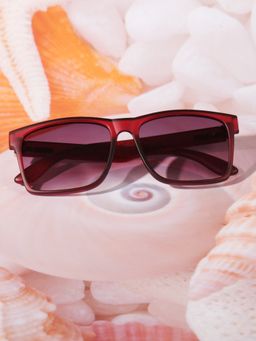 DukieKooky - Kids Brown Frame & Black Lens Rectangular Sunglasses (M)