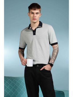 Eszett - Classic Grey Textured Polo T-Shirt