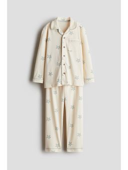 H&M - Kids White Printed Cotton Shirt & Pyjama