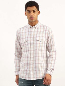 United Colors of Benetton - Multi-Color Regular Fit Spread Collar Checkered Shirt